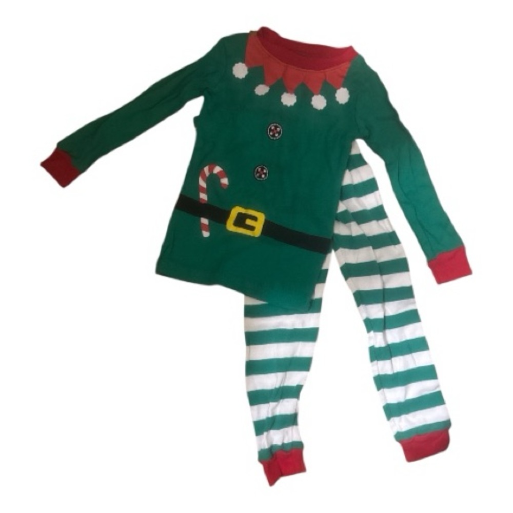 Festive Green Elf Costume Pajama